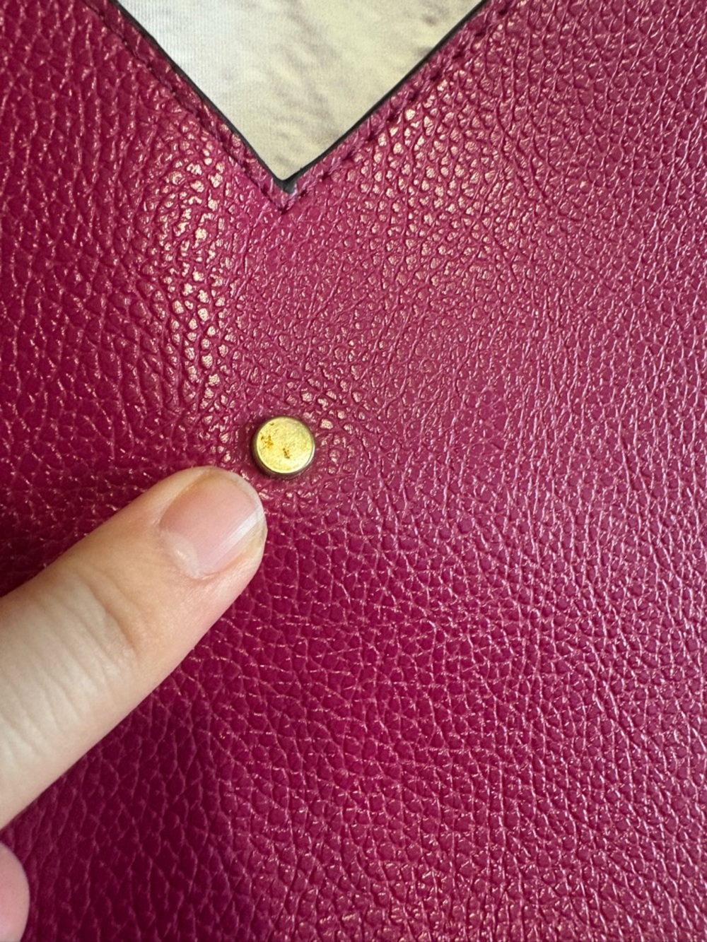 Neiman Marcus Fuchsia PU Leather Tote with Tassel - Picture 7 of 8